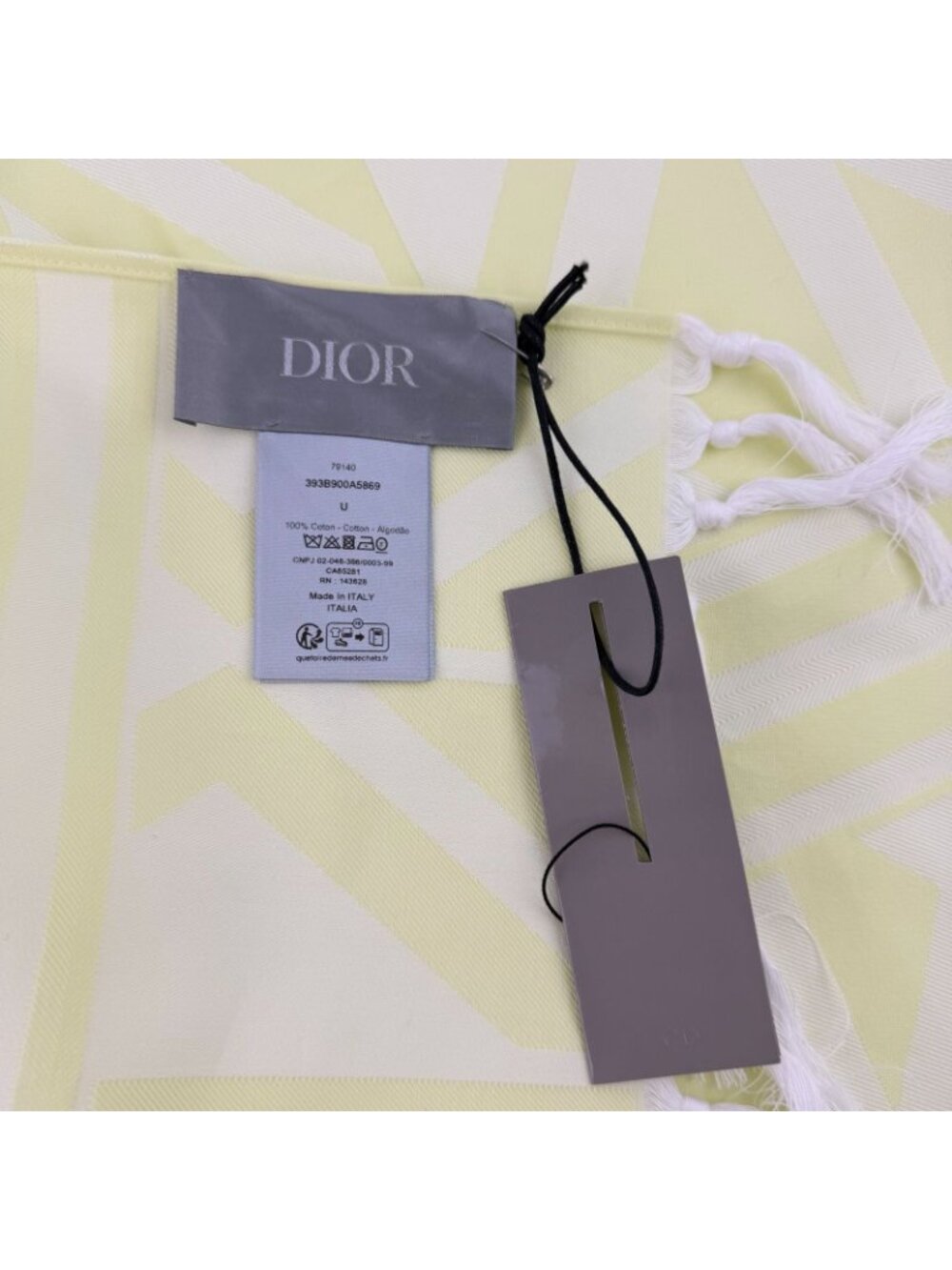 Dior Yellow Cotton Vintage Scarf - Picture 7 of 12